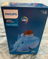 Philips Battery Operated LED Christmas Shark Light with Santa Hat Novelty Sculpture