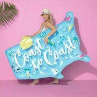 Coast to Coast Map Pool Float Blue - Sun Squad