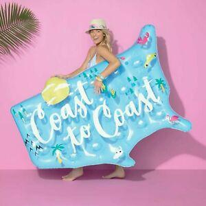 Coast to Coast Map Pool Float Blue - Sun Squad