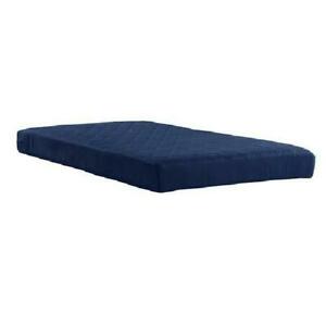 DHP Value 6 Inch Polyester Filled Quilted Top Bunk Bed Mattress, Twin, Navy
