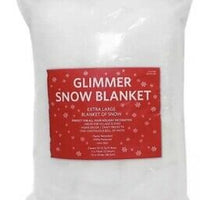 15" x 8ft Christmas Glitter Faux Snow Blanket