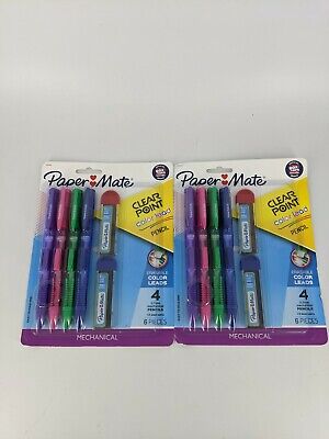 Paper Mate Clear Point Color Lead Mechanical Pencils