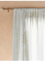 
              137cm x 213cm Amber Medallion Sheer Curtain Panel Off White ( ONE Panel)
            