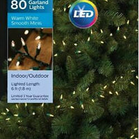 Philips 80ct  LED Christmas Smooth Mini Garland String Lights Warm White