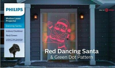 Philips Christmas Laser Projector Dancing Santa Red and Green