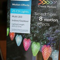 Philips 25ct Christmas LED 8 Function Faceted C9 String Lights Multicolored