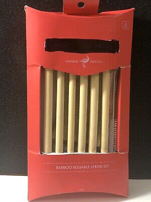 Bamboo Straw Set Cleaner & Bag Reusable