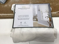 
              63"x42" Plaid Border Light Filtering Balloon Shade White - Threshold™
            