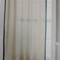 84"x50" Marlow Velvet Trim Light Filtering Curtain Panel Blue - Threshold™
