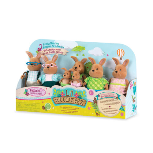 Lil Woodzeez Cottonball Rabbit Family 7 Family W