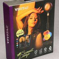 Vivitar Sunset Lamp Vlog & Podcast 5 Sunset Colors Adjustable Height & Angle