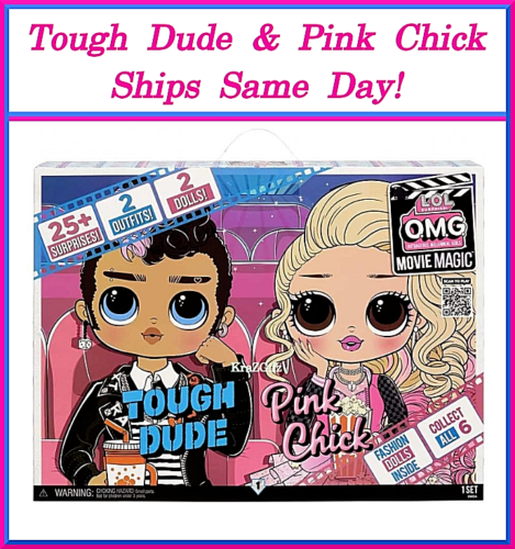 L.O.L. Surprise! O.M.G. Movie Magic Tough Dude and Pink Chick 2pk Fashion Dolls