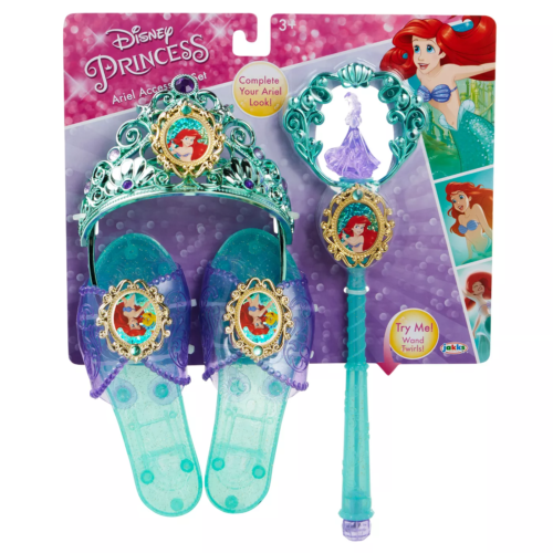 Disney Princess Ariel Accessory Set Includes, Tiara, Wand, 1 Pair of Shoes