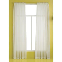Room Essentials Sheer White Curtain Panel 60" x 63" Rod Rocket Panel