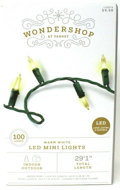 100ct Christmas LED Mini String Lights with White Wire - Wondershop™