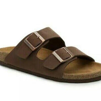 blake mckay phaelen leather slide sandals brown men's 12M
