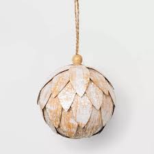 Faux Leaf Ball Christmas Ornament - Wondershop™