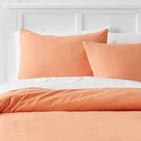 2pc Twin/Twin Extra Long Easy-Care Duvet Cover & Sham Set Light Orange - Room Essentialsa