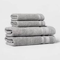 
              4pc Performance Hand Towel/Washcloth Set Gray - Thresholda
            