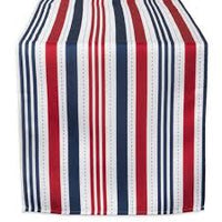 108"x14" Patriotic Stripe Table Runner Blue/Red - Design Imports