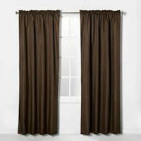 107cm x 213cm Braxton Blackout Window Curtain Panel Espresso Brown - Eclipse One Panel