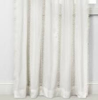 
              95"x42" Lace Trim Light Filtering Window Curtain Panel Sour Cream - Opalhousea
            