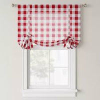 106cm x 160cm Balloon Shade Light Filtering Curtain Panel Red ONE Panel