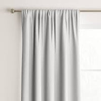 106cm x 160cm Heathered Thermal Room Darkening Curtain Panel White  One Panel