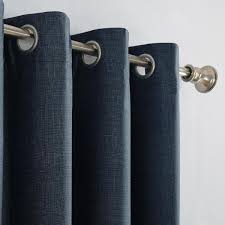 127cm x 160cm Duran Thermal Insulated 100% Blackout Grommet Top Curtain Panel Navy Blue - Sun Zero