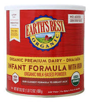 
              Earth's Best Organic Baby Formula, Dairy Based Powder Infant Formula with Iron, Non-GMO, Omega-3 DHA and Omega-6 ARA, 21 oz DLC: 09-FEB24
            
