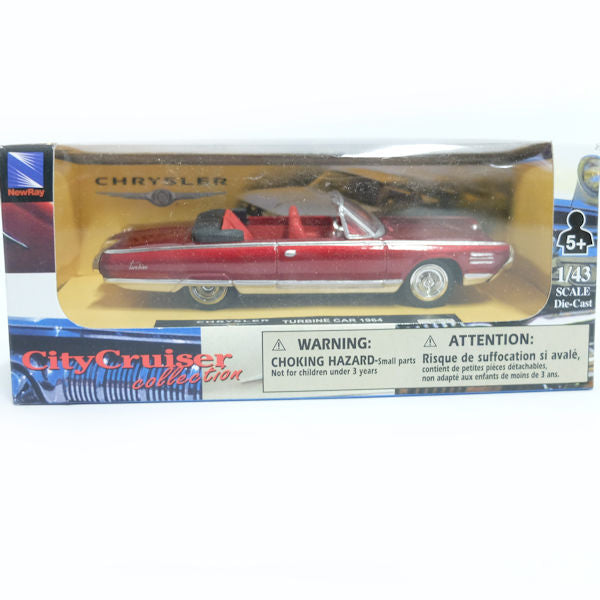 City Cruiser Collection Chrysler Turbine Convertible 1964 1/43 Scale in Red